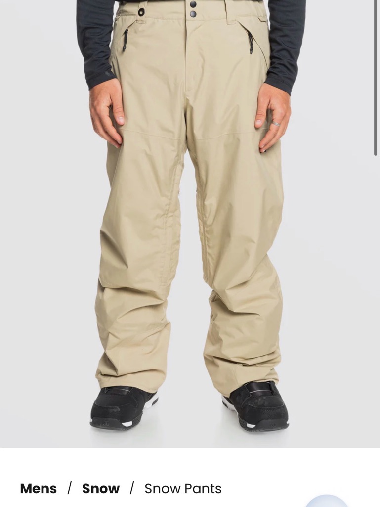 Quicksilver Men's Snow Pants In Olive Green